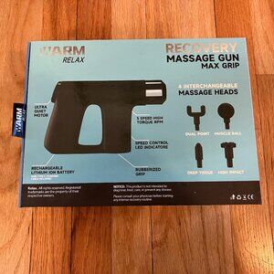 New in Box! Recovery Massage Gun Max Grip Warm Relax